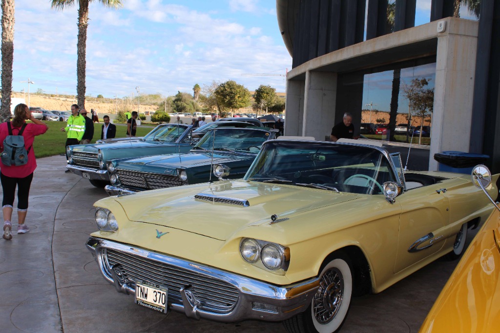 1959 Ford Thunderbird Convertible on the Paved Forecourt