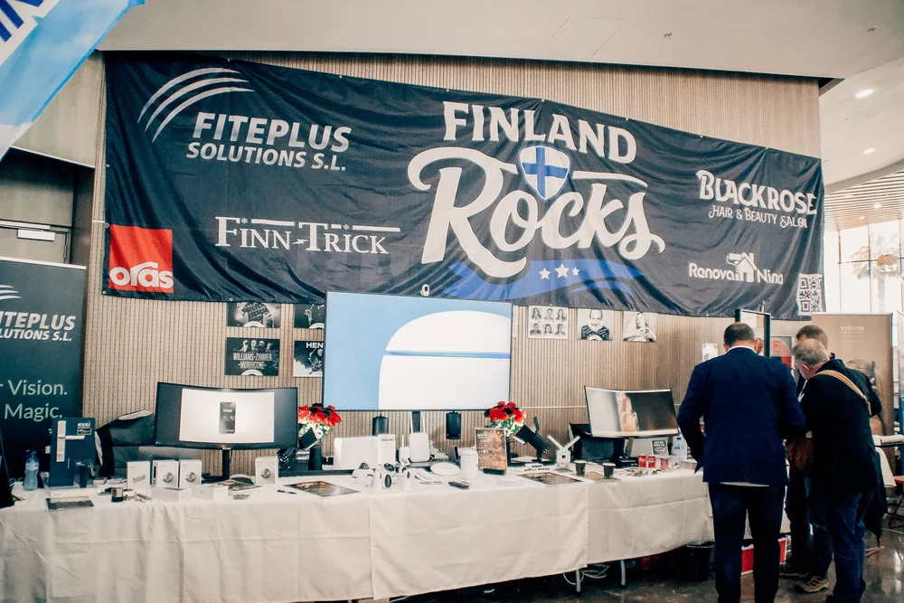 Finland Rocks commercial banner showcasing Finnish businesses and technology